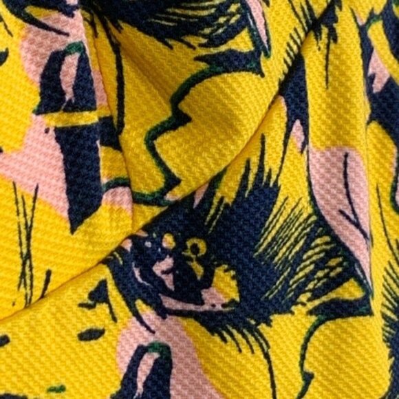 J Crew Dress Womens 00 XXS Sundress Sleeveless Mini Fit Flare Floral Yellow Work - Picture 8 of 10